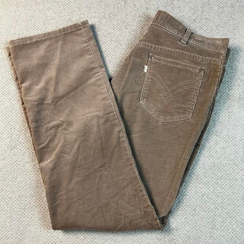 Vintage 1980s Levis For Men Skosh Comfort Brown Corduroy Pants 40800-6626 36